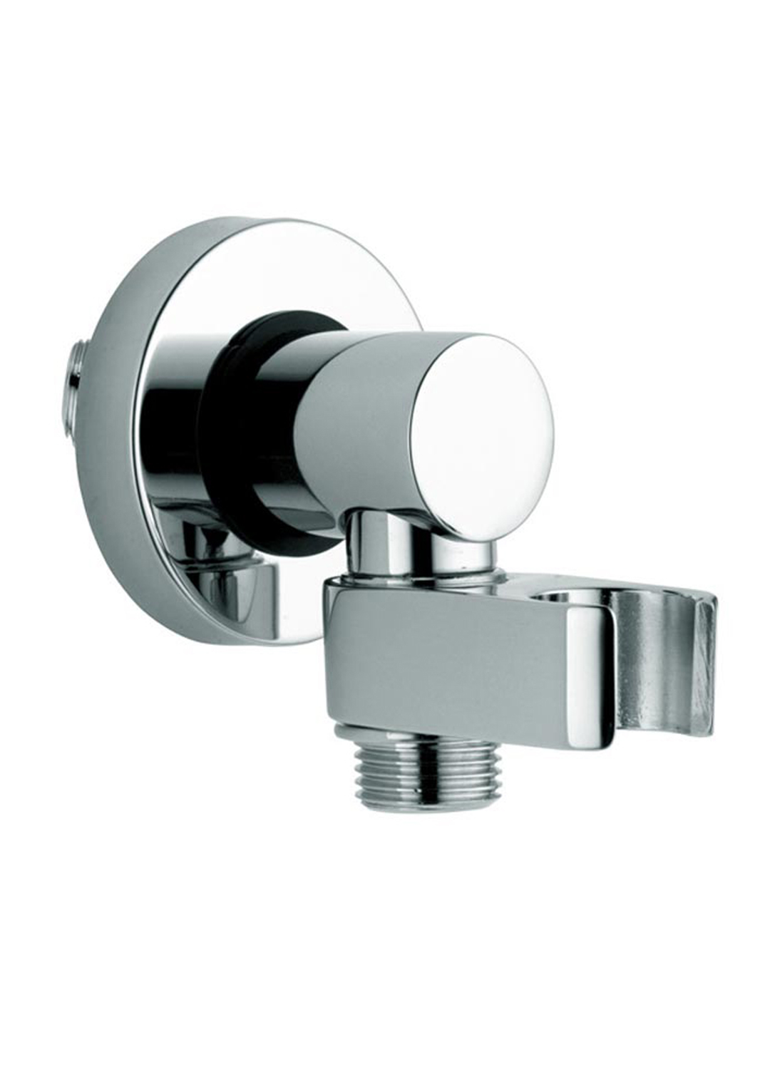 Bossini Brausehalter konisch, drehbar, mit Wandanschlussbogen, Messing verchromt