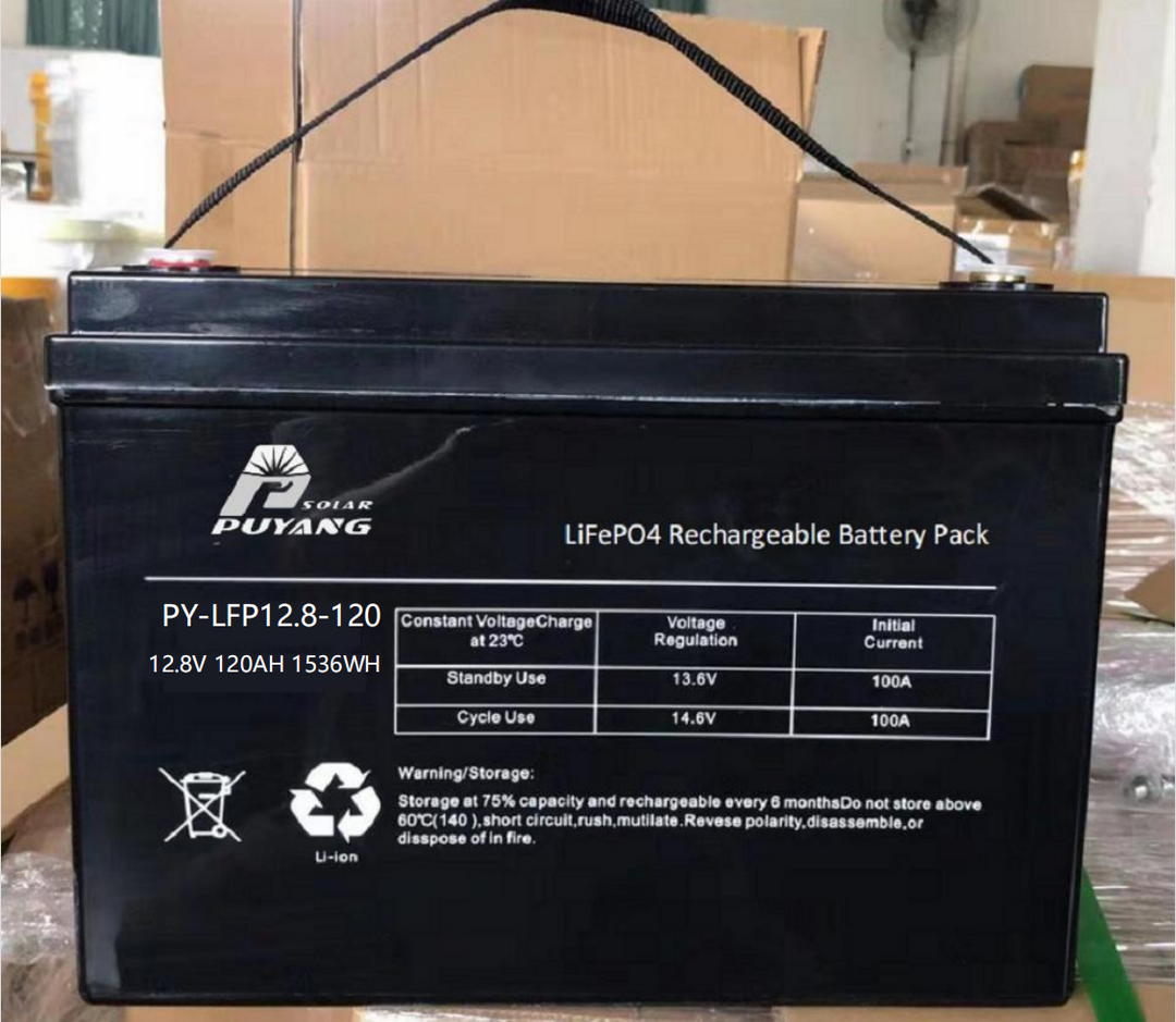 12V 120AH LiFePO4 Battery PY-LFP12,8-120 - Art. 19814
