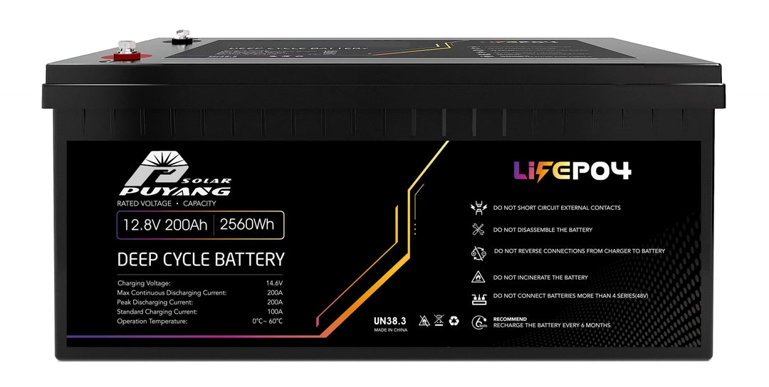 Shenzhen Puyang Solar Co., Ltd. - Speicher - 12V 200AH LiFePO4 Battery PY-LFP12,8-200 - Art. 19816