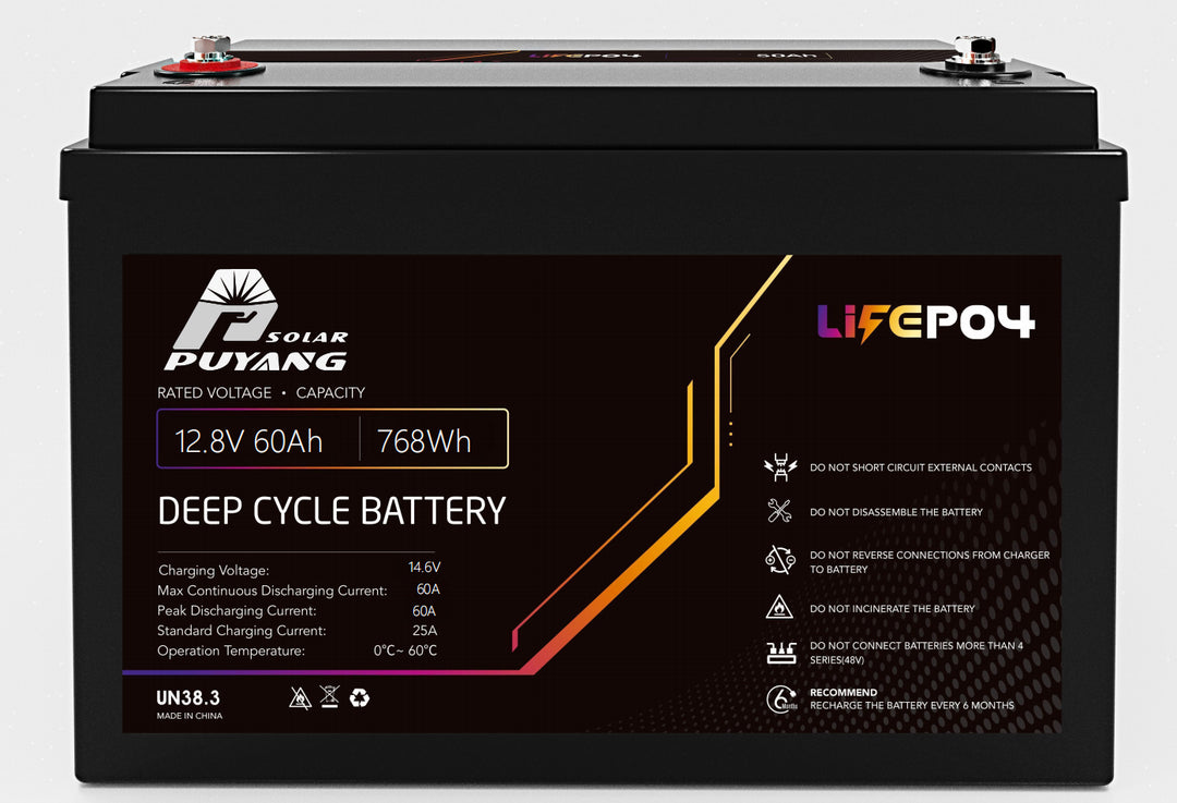 12V 60AH LiFePO4 Battery PY-LFP12,8-60 - Art. 19812