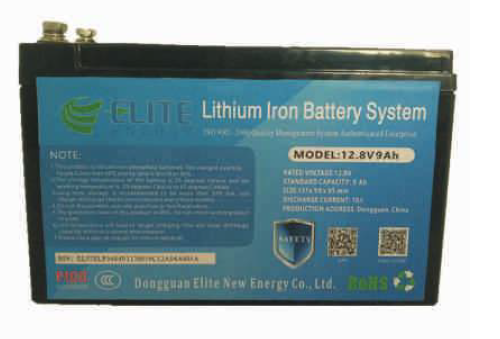 12.8V 9Ah LifePO4 12,8V 9Ah LifePO4 - Art. 17396