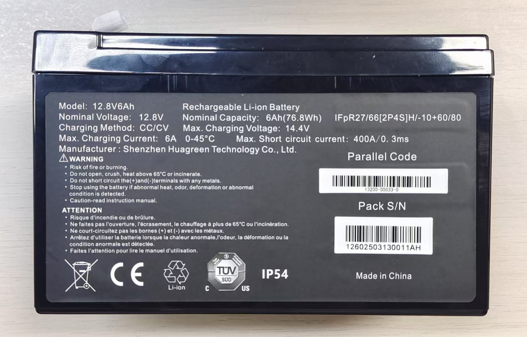 12.8V Deep cycle LiFePO4 Battery 12,8V 6Ah - Art. 37939