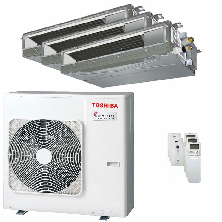 Toshiba Kanalgerät U2 9000+9000+12000 BTU – Multisplit-Klimagerät (3x), 7/8,7 kW, R32, A+++/A++