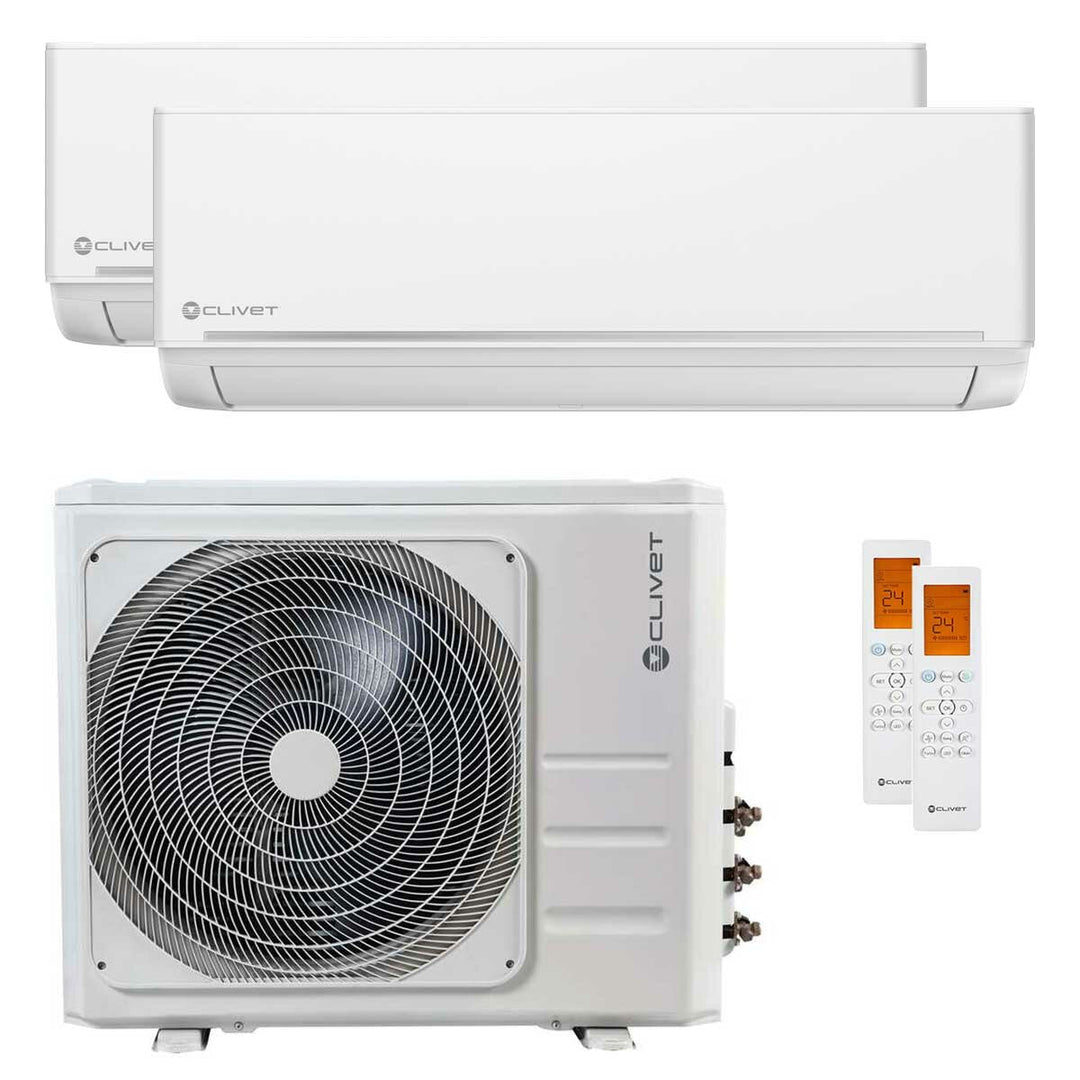 Clivet EZCool 12000+24000 BTU – Multisplit-Klimagerät (2 Innengeräte), 10/10 kW, R32, A++/A