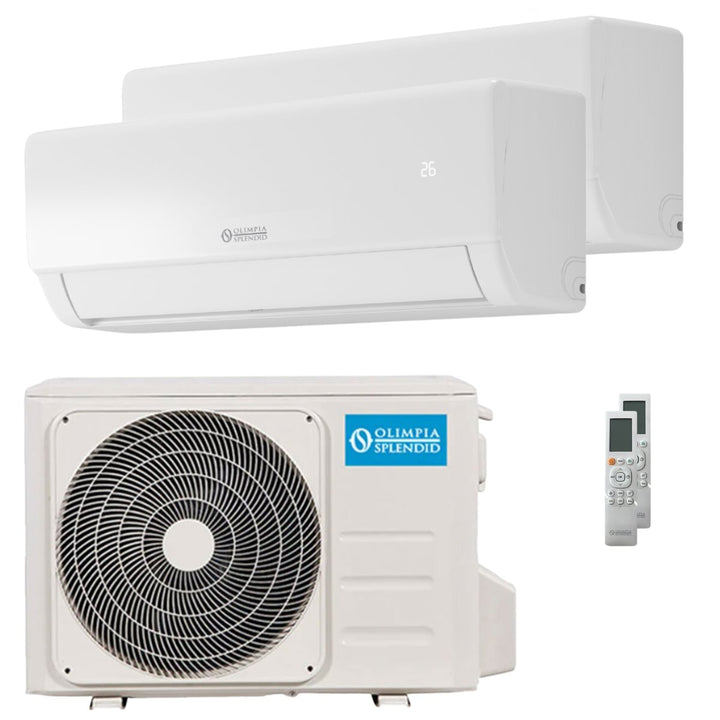 Olimpia Splendid Nexya S5 E Inverter 9000+18000 BTU – Multisplit-Klimagerät (2 Innengeräte), 6,17/6,21 kW, R32, A++/A+, WLAN