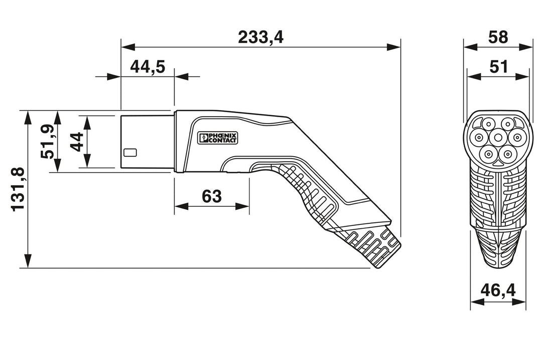 Phoenix Contact  Ladekabel EV-T2G3PC-3AC32A-4,0M6,0ESBK01