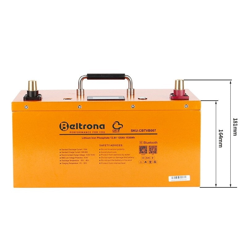 CBT VB007 Caravaning Batterie - 12,8V / 120Ah (1536Wh) LiFePO4 mit Bluetooth