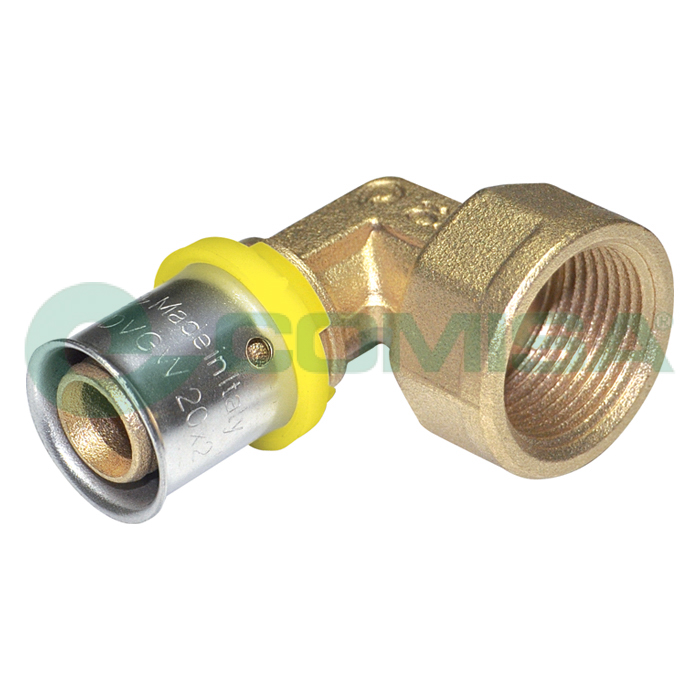 Comisa Presswinkel 90° 3/4" IG x Ø 20 mm, Gas