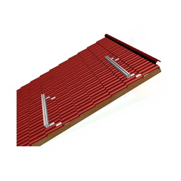 TRIENERGIA THERMO DI-STF3 – BEFESTIGUNGSSTRUKTUR FÜR 3 THERMISCHE SOLARMODULE (SCHRÄGDACH)
