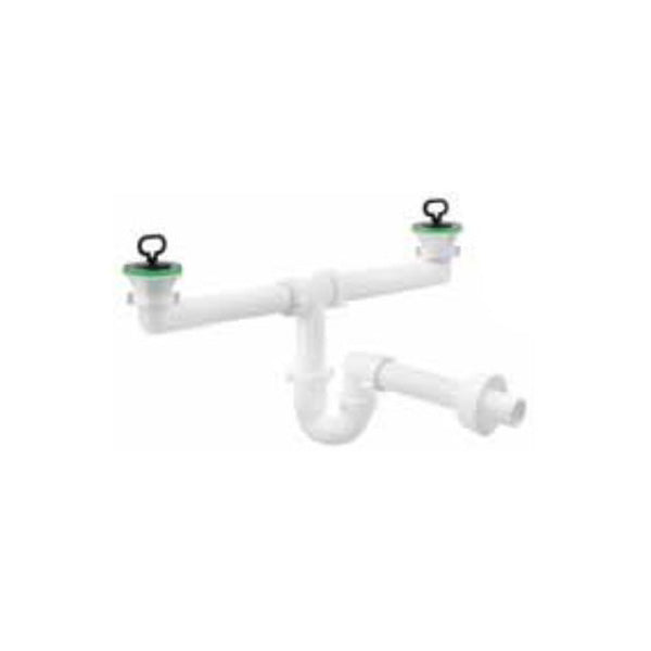 Bonomini 2-Wege-Selbstreinigungssiphon mit 1"1/2 Abflüssen 1620KP40B0 1627KP40B0