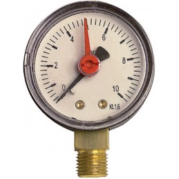 Ferrari Wassermanometer 0–10 bar, Anschluss rückseitig 1/4″