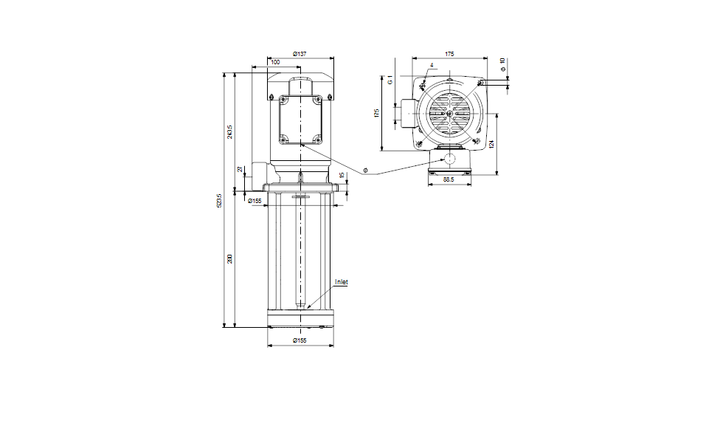 GRUNDFOS EINTAUCHPUMPEN MTA 100H-280 A-W-B-T Art. 97989304