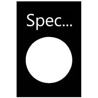 SCHNEIDER ZB2BY20021 Tekstschild voor drukknop/signaallamp