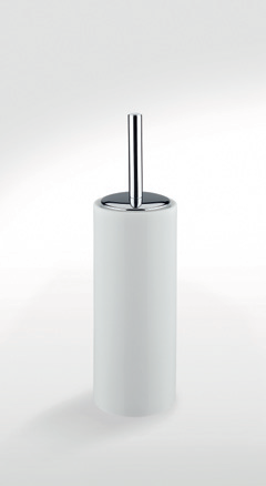 Cqubo WC-Bürstengarnitur stehend, Keramik, rund, weiß