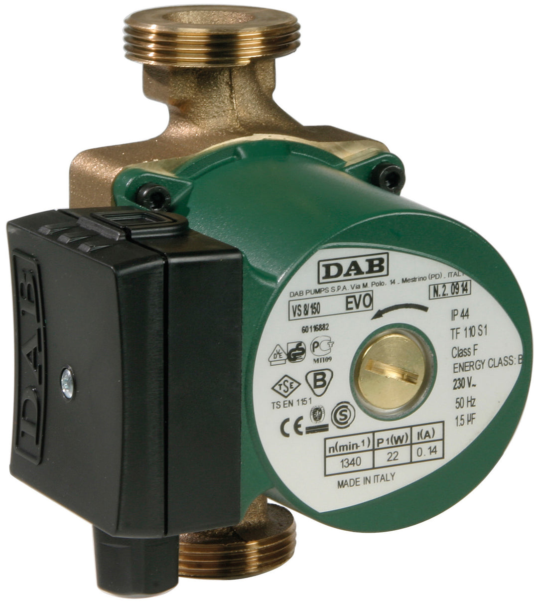 DAB Trinkwasser-Zirkulationspumpe VS 16/150M 150 mm 1-1/2" 60182216