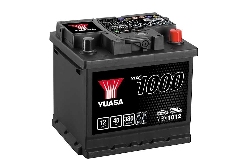 Yuasa Autobatterie YBX1012 12V 45Ah 380A (YBX1000 Serie)