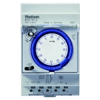 THEBEN 1510011 Analoge Schaltuhr fuer Schalttafelbau 52.5 mm