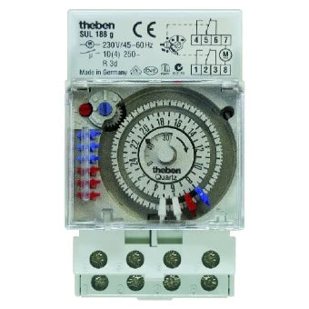 THEBEN 1880033 Analoge Schaltuhr fuer Schalttafelbau 52.5 mm