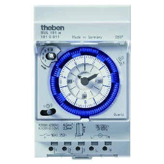 THEBEN 1910011 Analoge Schaltuhr fuer Schalttafelbau 52.5 mm