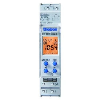 THEBEN 6090101 Digitale Schaltuhr fuer Schalttafelbau 17.5 mm