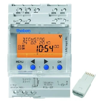 THEBEN 6420300 Digitale Schaltuhr fuer Schalttafelbau 54 mm