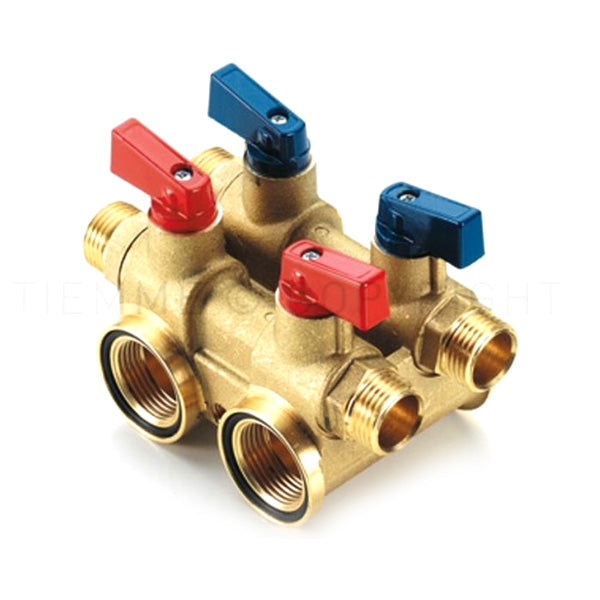 Tiemme Modularer Totem-Verteiler 2 Warmwege + 2 Kaltwege 1/2" x16 1800001