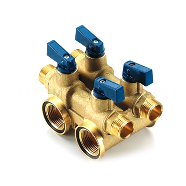 Tiemme Totem Modularer Verteiler 2 Kaltwege + 2 Kaltwege 1/2" x16 1800003