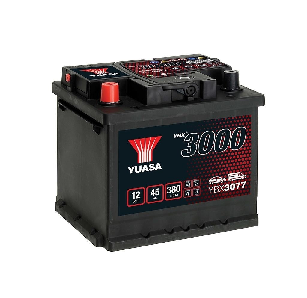 Yuasa Autobatterie YBX3077 12V 45Ah 380A (YBX3000 Serie)