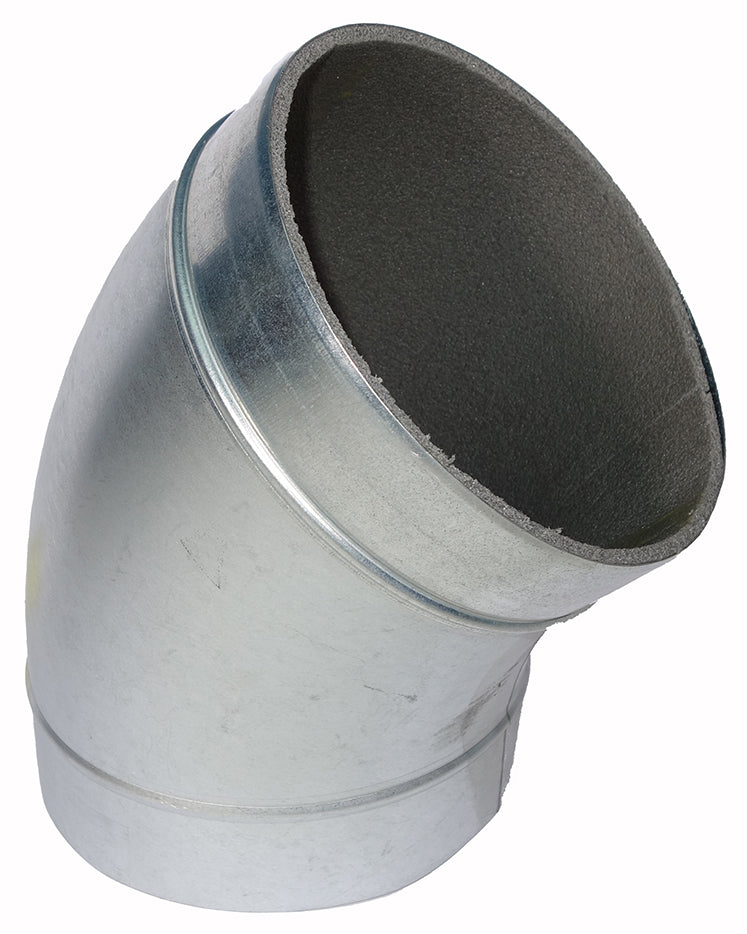 Mercatub Bogen 45° für Wickelfalzrohr wärmegedämmt 10 mm Ø 800 mm beidseitig Nippel CA24235