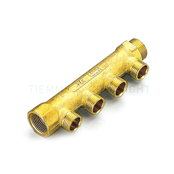 Tiemme 3-Wege-Messing-Linearverteiler 3/4" Auslässe 1/2"x16 1910002