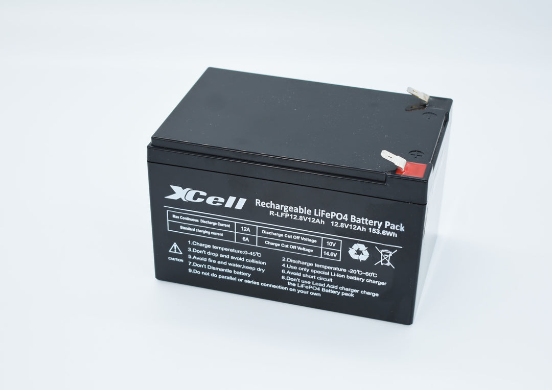 XCELL XCELFP1212L LiFePO4 Akku mit 12,8 V und 12 Ah