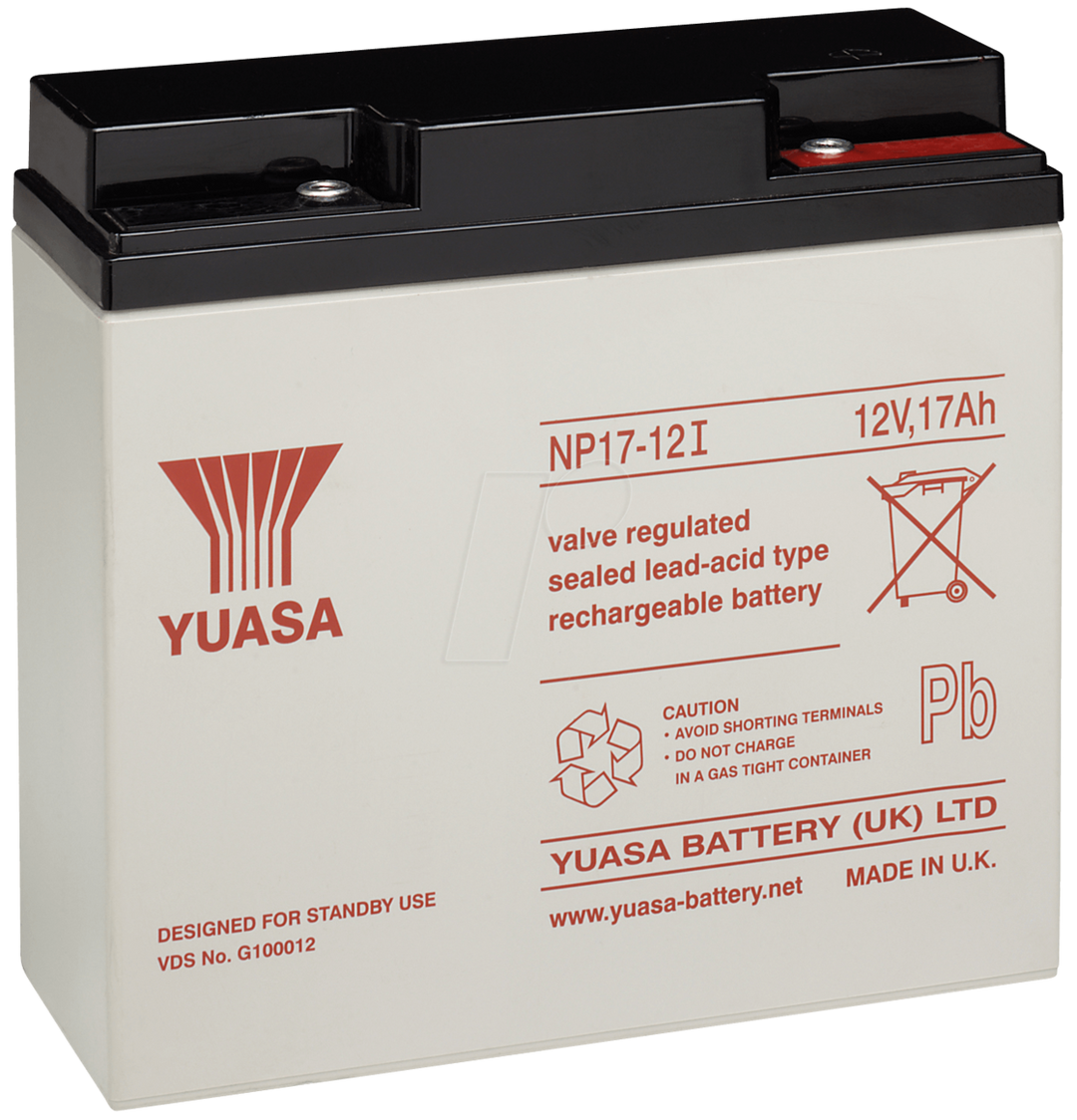 Yuasa Y-NP17–12 Batterie LiFePO4-Batteriezelle 12 V 17 Ah