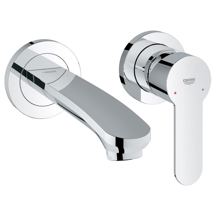 Grohe Zweiloch-Waschtischarmatur, Wandmontage, ohne Unterputz-Einbaukörper, Chromoberfläche EUROSTYLE COSMOPOLITAN 19571002