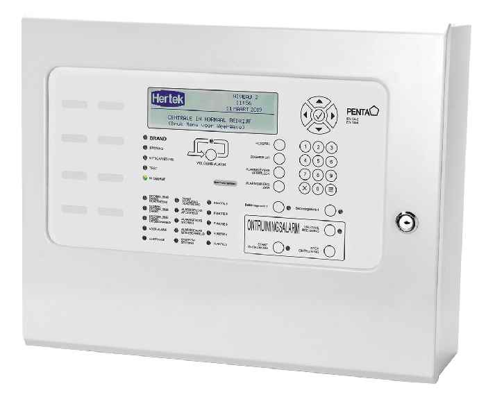 Hertek Penta 6175 Brandmeldezentrale 1 Schleife mit integriertem Evakuierungsalarm für 1 Zonenzentrale