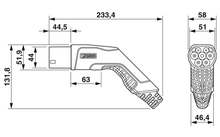 Phoenix Contact Ladekabel EV-T2G3PC-3AC20A-5,0M2,5ESBK11