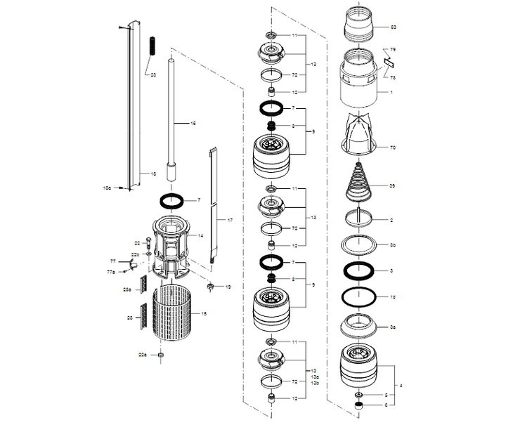 GRUNDFOS Unterwasserpumpe SP 215-4 Nr. 18A04304