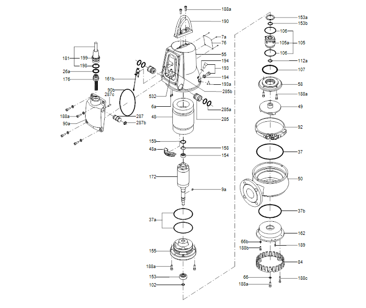 GRUNDFOS Tauchmotorpumpe DP10.65.26.E.2.50B Nr. 96877506