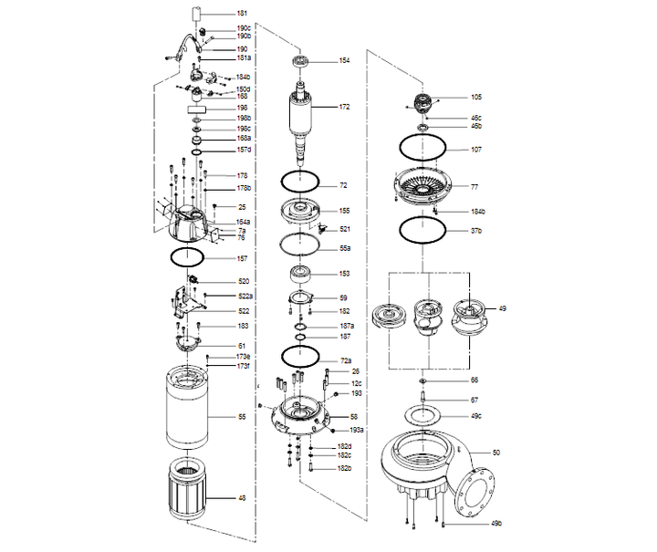 GRUNDFOS Unterwasserpumpe SLV.80.80.220.2.52H.N.51D.A Nr. 99774756