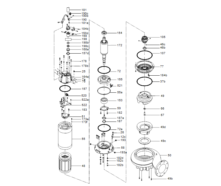 GRUNDFOS Tauchmotorpumpe SL.100.130.4.52H.N.51D.A Nr. 99958994
