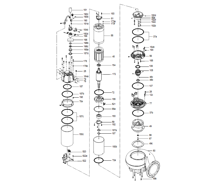 GRUNDFOS Tauchmotorpumpe SE2.125.300.180.6.52E.N.51D.A Nr. 99777061