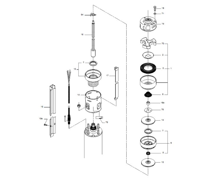 GRUNDFOS Unterwasserpumpe SP 3A-33 Nr. 10002B33