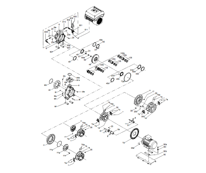 GRUNDFOS Einstufige Blockpumpe NB 150-315/291 AAF1AESBQQETW3 Nr. 98787146