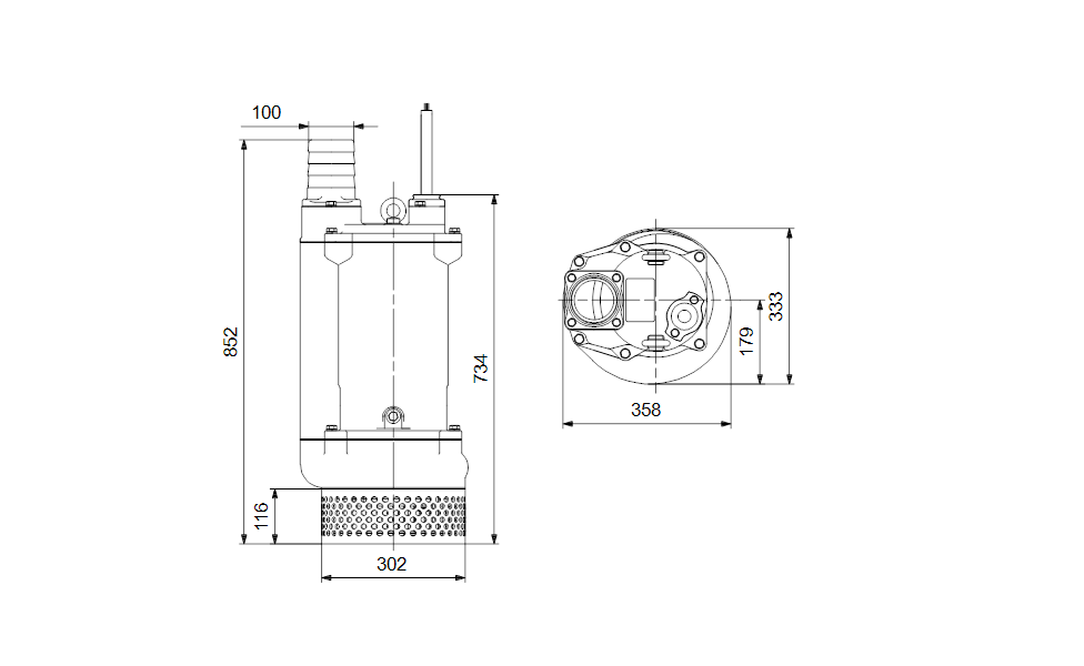 GRUNDFOS Tauchmotorpumpe DWK.O.13.100.55.5.0D.R Nr. 96922735