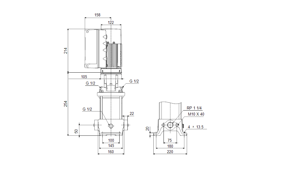 GRUNDFOS CRE 5-2 A-A-A-E-HQQE Art. 98390008