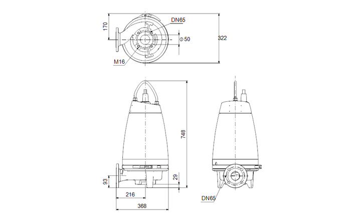 GRUNDFOS Tauchmotorpumpe SE1.50.65.22.2.50D.B Nr. 96047509
