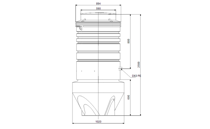 GRUNDFOS PS.R.10.25.D.GC.PE.63.S.AP12 Art. 96642516