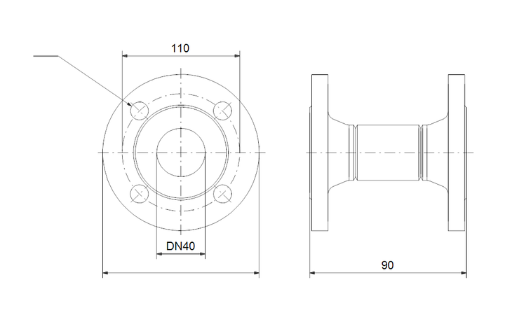 GRUNDFOS Acc.adaptor DN40 PN16 90 Art. 98387591