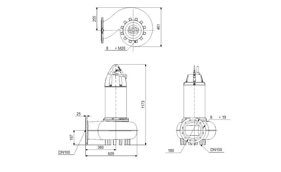GRUNDFOS Tauchmotorpumpe SE.100.100.4.52H.N.51D.A Nr. 99958903