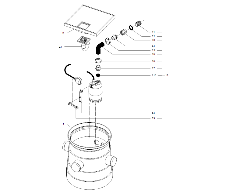 GRUNDFOS LIFTAWAY B40-1 Art. 96003974
