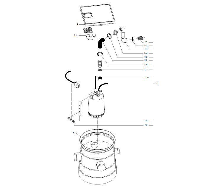 GRUNDFOS LIFTAWAY B40-1 Art. 96003975